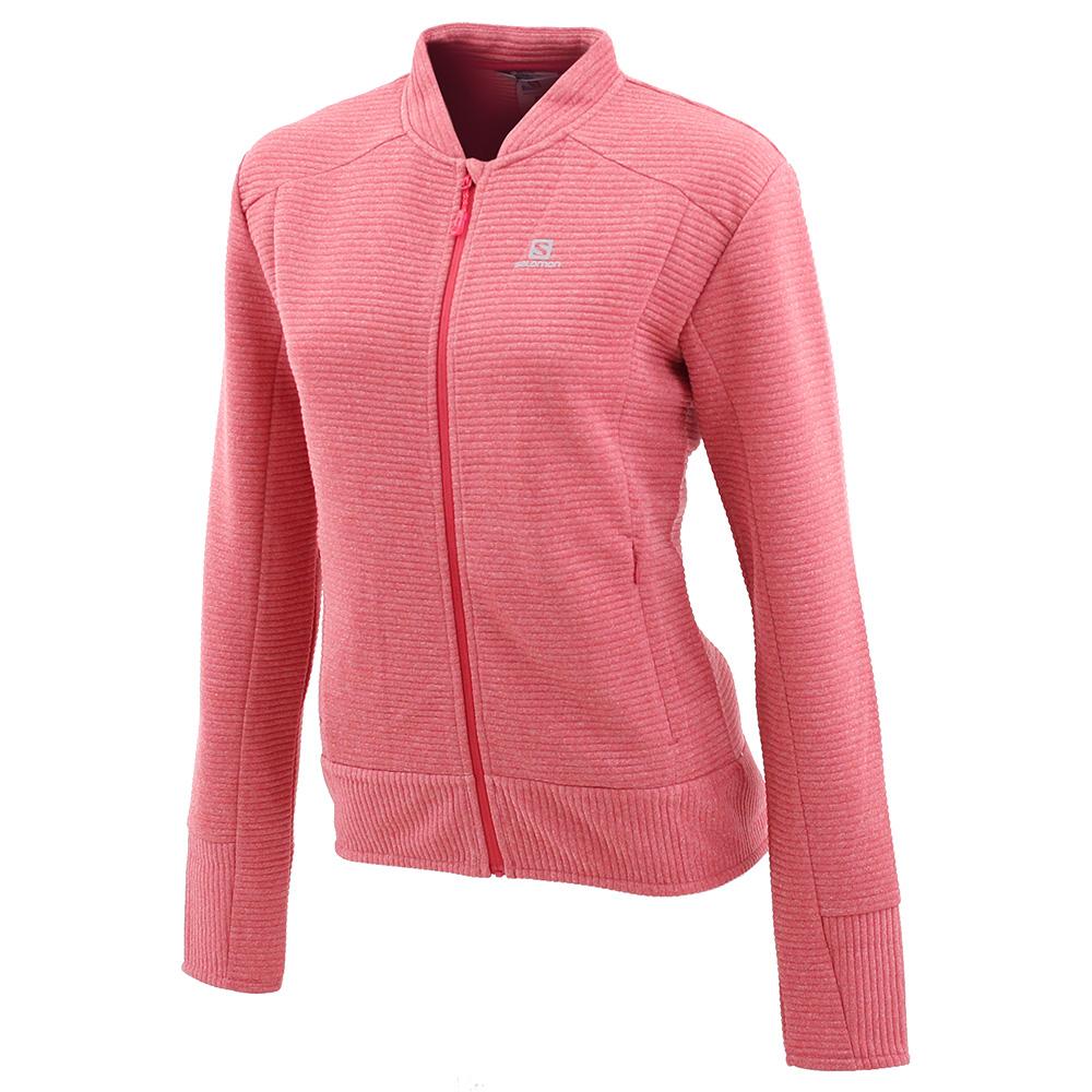 Salomon Singapore Womens Jackets - CAMPFIRE MID W Rose | 35804-NXSK